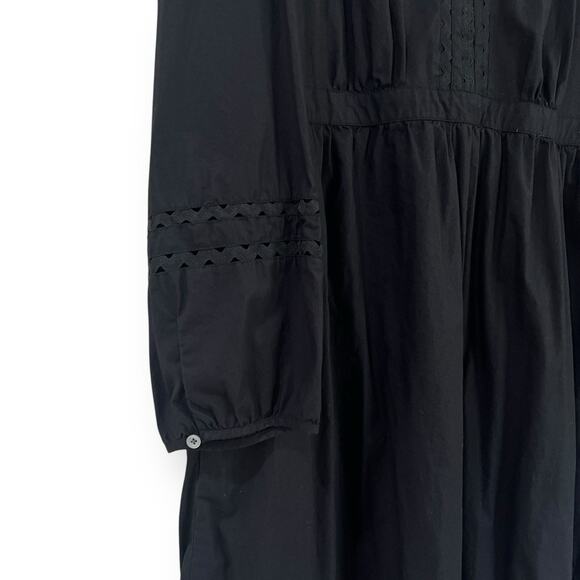 J. Crew Black Lace Trim Midi Dress - Picture 6 of 11